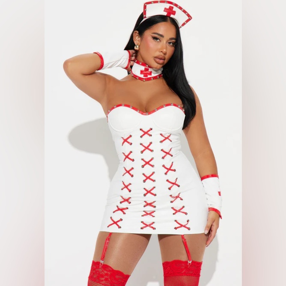 Trashy Forplay Nurse you Back Nurse Costume NWT